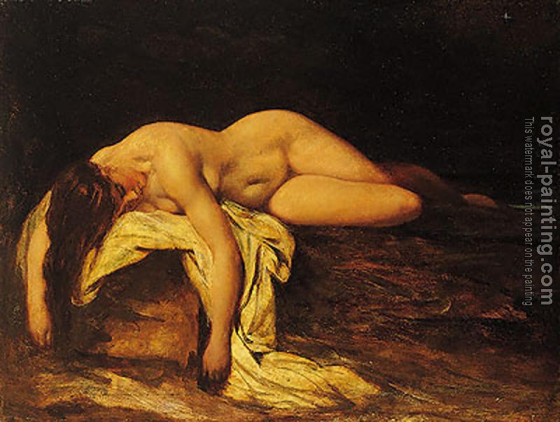 William Etty : Nude Woman Asleep